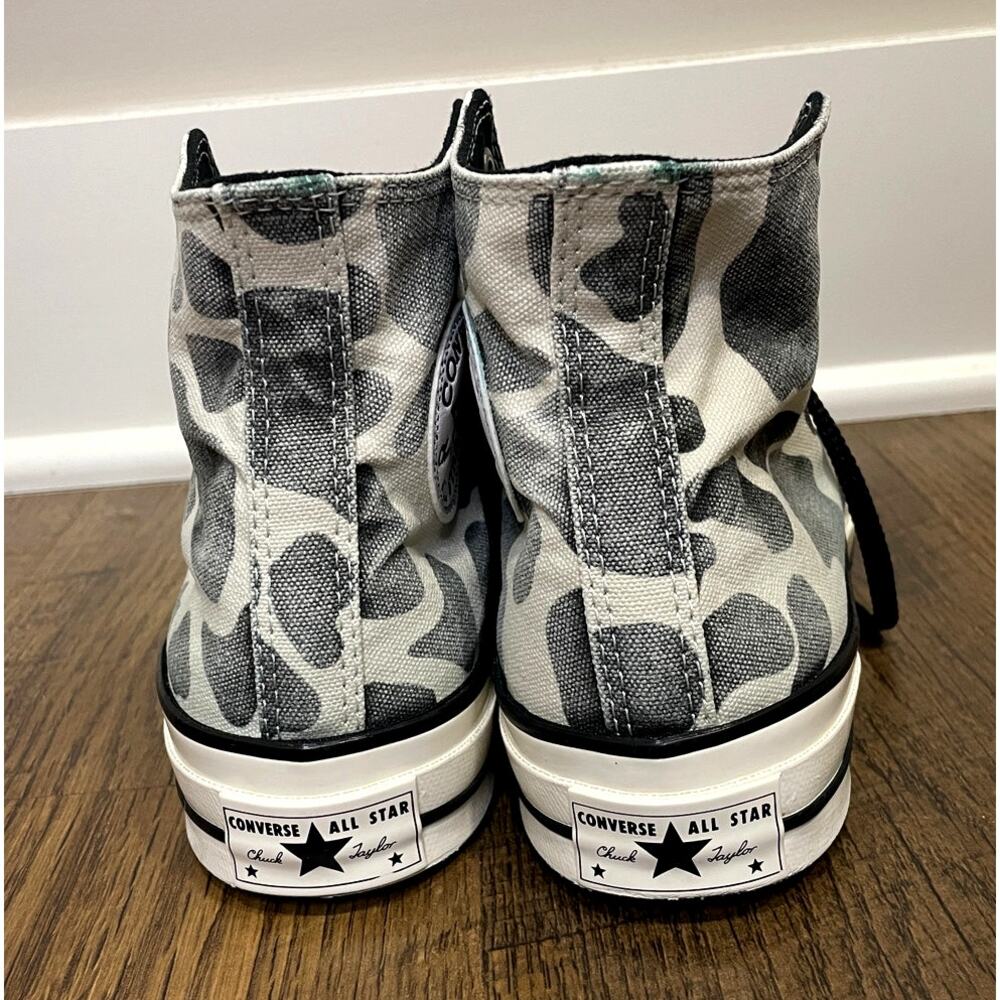 Retro Chuck Taylor All Star Cow Print Black & White High Tops Women's Size 8.5 - Picture 4 of 7